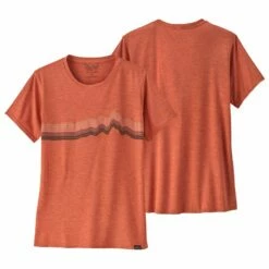 Tee-shirt Patagonia Capilene Cool Daily Graphic Shirt Ridge Rise Stripe Quartz Coral -Surfen Geschäft 97ae32c2cd424315c73889a650e92019584f308d E23PATATEH3366536 3