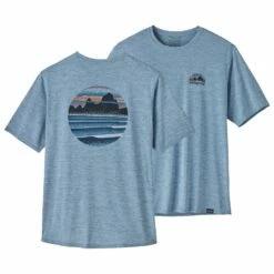 Tee-shirt Patagonia Capilene Cool Daily Graphic Shirt Skyline Stencil Steam Blue -Surfen Geschäft 9a118976c443e487b9ab00b51be4497c0d1a7be8 E23PATATEH3366269 901