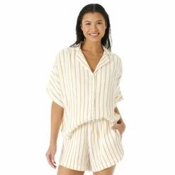 Tee-shirt Rip Curl Chemisier Premium Surf Stripe Gold