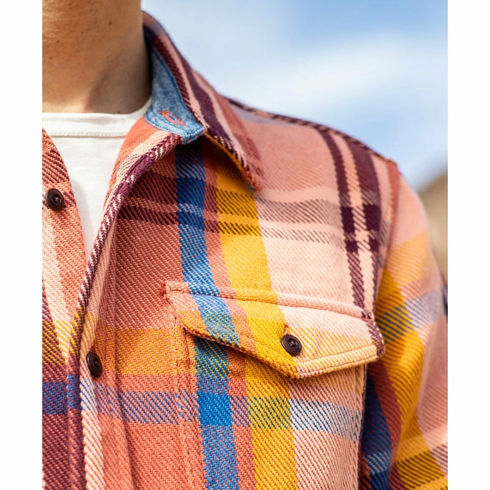 Chemise Outerknown Blanket Shirt Coral Max Plaid 4 Chemise Outerknown Blanket Shirt Coral Max Plaid – Image 2