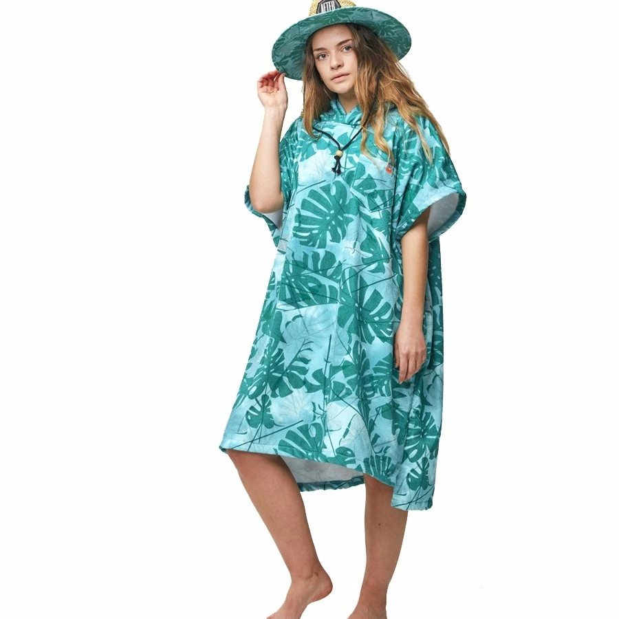 Poncho Surf After Essentials Big Leaves - Green 4 Poncho Surf After Essentials Big Leaves - Green – Image 2