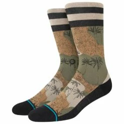 Chaussettes Stance Crew Sock Hidden Palm Green