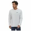 Tee-shirt Patagonia P-6 Logo Responsibili-Tee L/S White