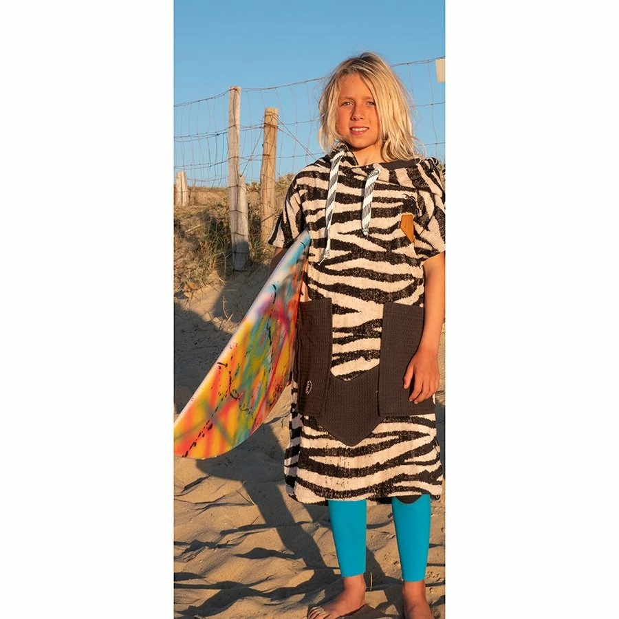 Poncho Surf All-In Poncho Surf All-In Enfant K Crew - Dark Pink / Zebra Black 4 Poncho Surf All-In Poncho Surf All-In Enfant K Crew - Dark Pink / Zebra Black – Image 2