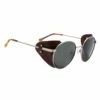 Lunettes De Soleil Mundaka Optic Karst Silver & Leather Brown Green Polarized