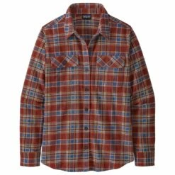 Chemise Patagonia Women's Long Sleeve Organic Cotton Flannel Iced Fjord Fox Red