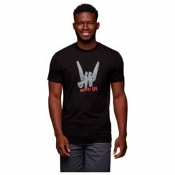 Tee-shirt Black Diamond M Rock On Tee Black -Surfen Geschäft b9bb212b2317576d9be6477f898848d1c3355b23 E22BDIATEH1340394 4