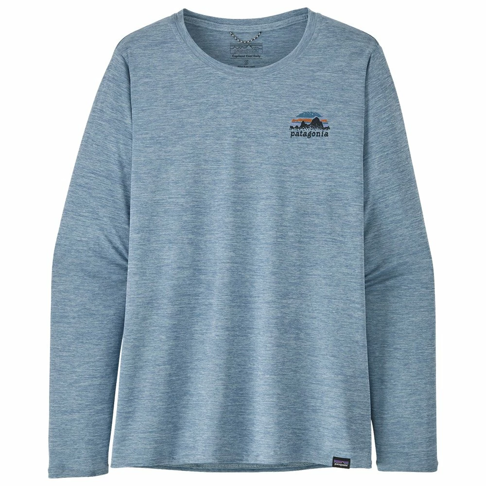 Tee-shirt Patagonia Cap Cool Daily Graphic Skyline Stencil Steam Blue X-Dye 3 Tee-shirt Patagonia Cap Cool Daily Graphic Skyline Stencil Steam Blue X-Dye