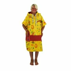 Poncho Surf All-In Junior J Crew - Yeti Yellow / Brown