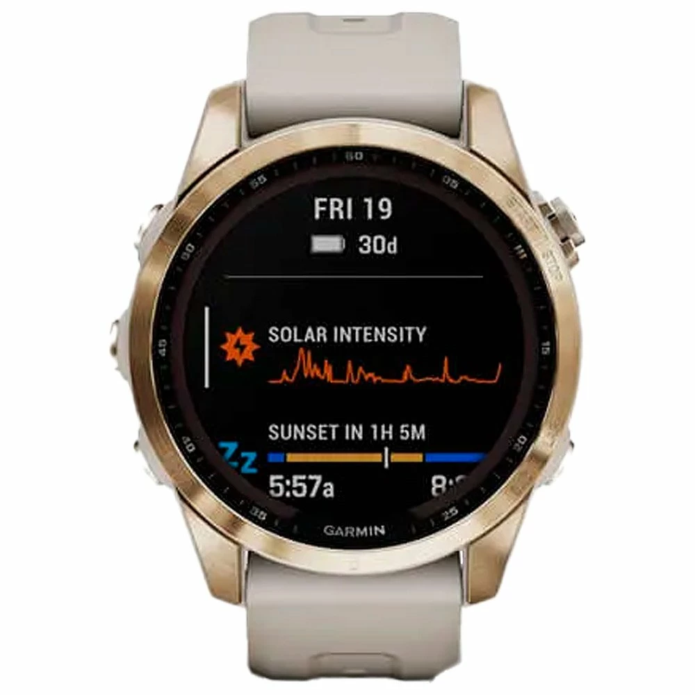 Montres GPS Garmin Fenix 7S Sapphire Solar Edition Cream Light Gold Titan 10 Montres GPS Garmin Fenix 7S Sapphire Solar Edition Cream Light Gold Titan – Image 8