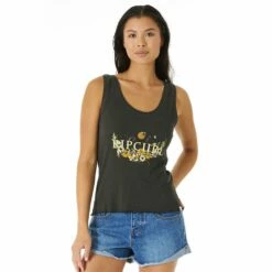 Tee-shirt Rip Curl Oceans Together Ribbed Tank Washed Black