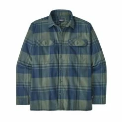 Chemise Patagonia Long Sleeved Organic Cotton Flannel Live Oak Hemlock Green