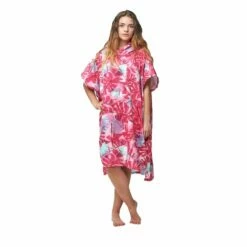 Poncho Surf After Essentials Big Leaves - Burnt Pink