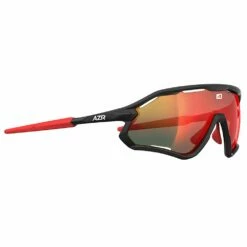 Lunettes De Soleil AZR Attack Rx Noire Mate Multicouche Rouge