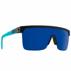 Lunettes De Soleil Spy Flynn 50/50 Soft Matte Black Translucent Blue Happy Gray Green Dark Blue Spectra Mirror
