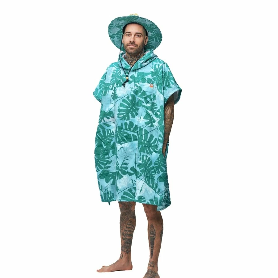 Poncho Surf After Essentials Big Leaves - Green 3 Poncho Surf After Essentials Big Leaves - Green