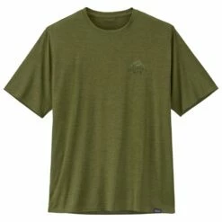 Tee-shirt Patagonia M's Cap Cool Daily Graphic MTB Crest : Palo Green X-Dye