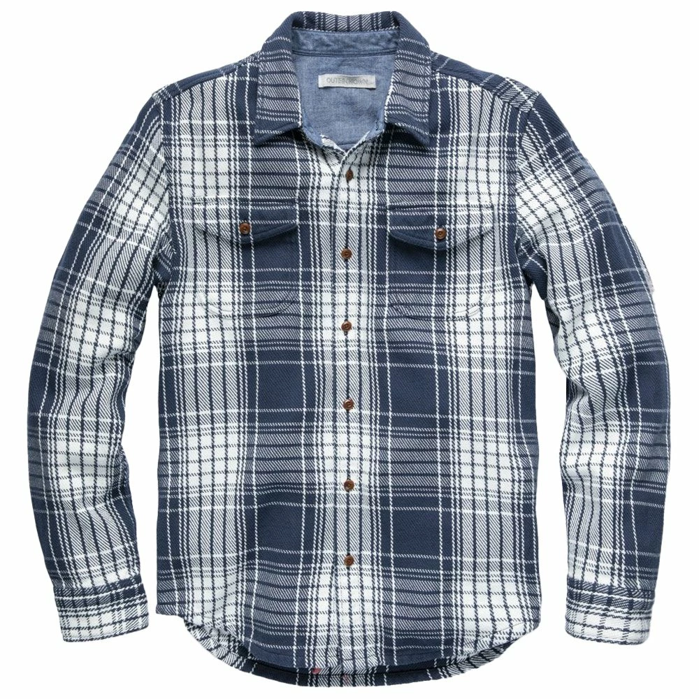 Chemise Outerknown Blanket Shirt Blue Bigbury Plaid 3 Chemise Outerknown Blanket Shirt Blue Bigbury Plaid