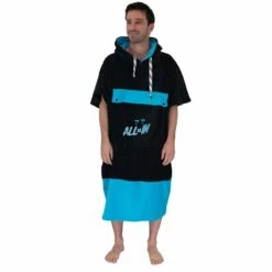 Poncho Surf All-In V Flash Line - Black / Turquoise