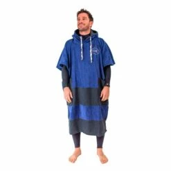Poncho Surf All-In V Bumpy Line - Navy / Black Waffle