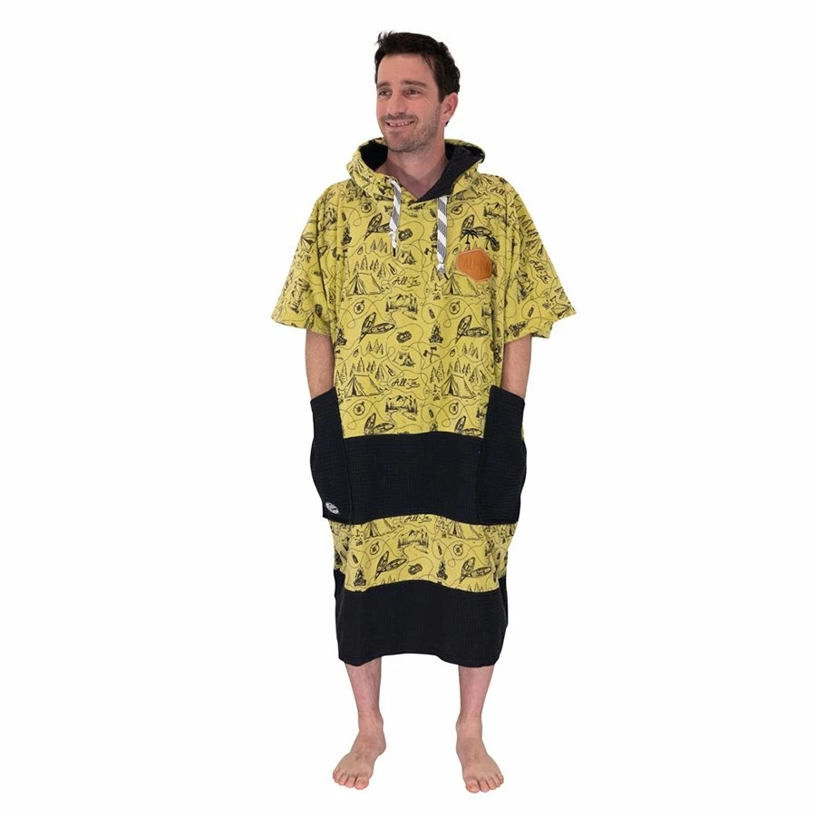 Poncho Surf All-In V Beach Crew - Camp Green/ Black Waffle 3 Poncho Surf All-In V Beach Crew - Camp Green/ Black Waffle