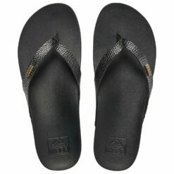 Tongs Reef Cushion Court Black Sassy