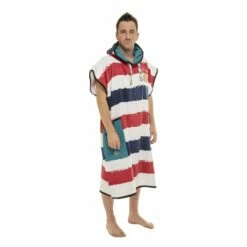 Poncho Surf All-In Classic Beach Crew - Stripe Blue Waffle