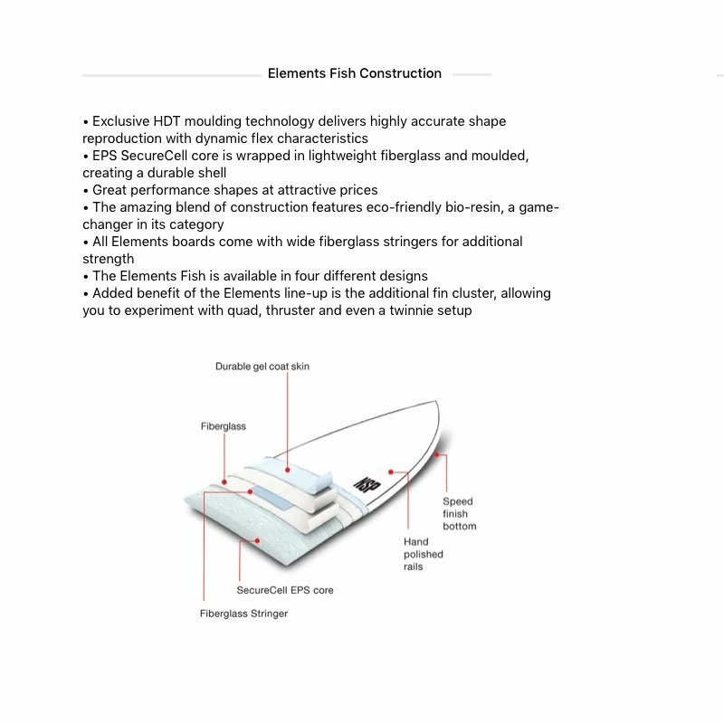 Pack Surf NSP Element HDT Fish - White 5 Pack Surf NSP Element HDT Fish - White – Image 3