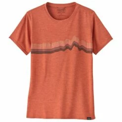 Tee-shirt Patagonia Capilene Cool Daily Graphic Shirt Ridge Rise Stripe Quartz Coral