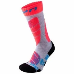 Chaussettes Uyn Ski Junior Light Grey Coral Fluo