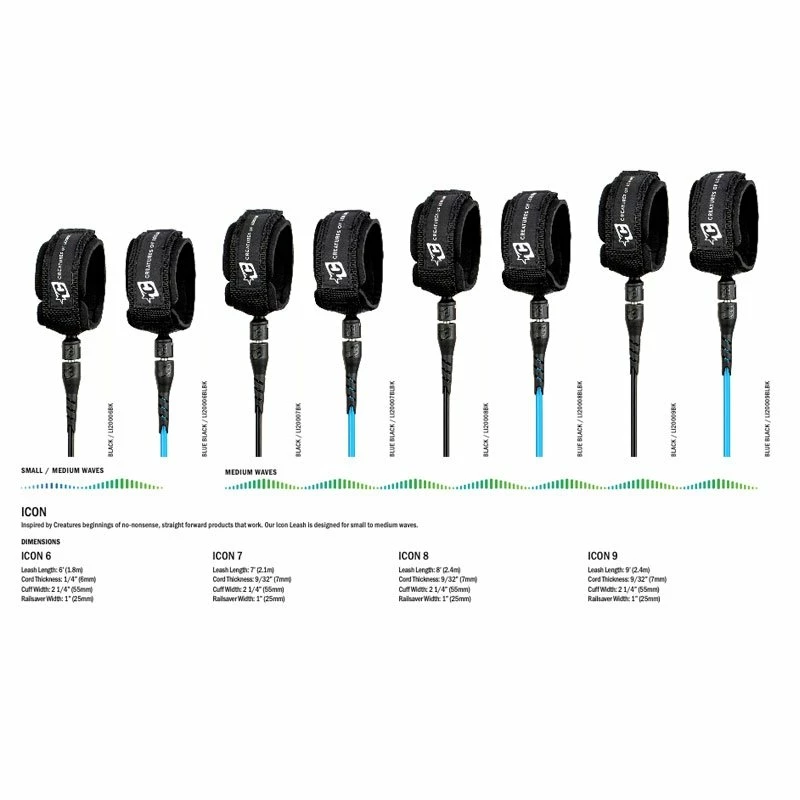 Leash Surf Creatures Icon - Blue/Black 6 Leash Surf Creatures Icon - Blue/Black – Image 4